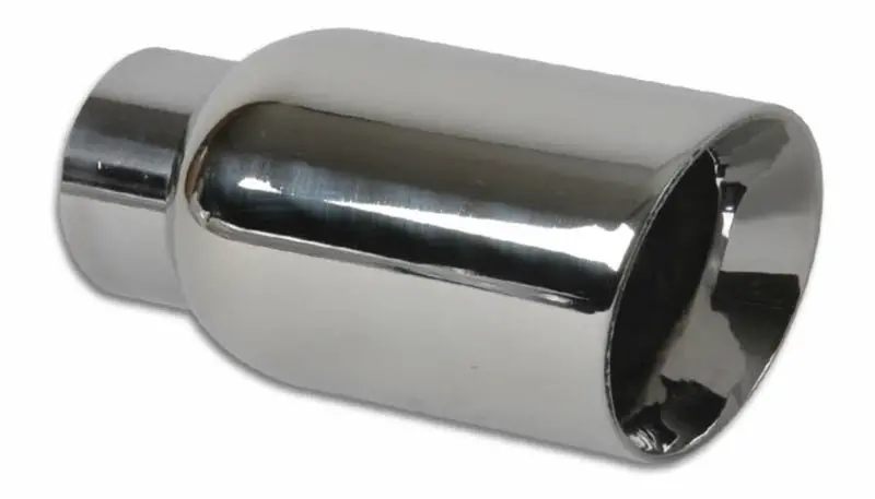 Vibrant 4In Round Ss Exhaust Tip (Double Wall Angle Cut Beveled Outlet) 1