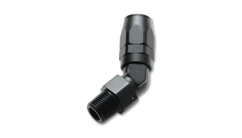 Vibrant -6An Male Npt 45Degree Hose End Fitting - 3/8 Npt 1