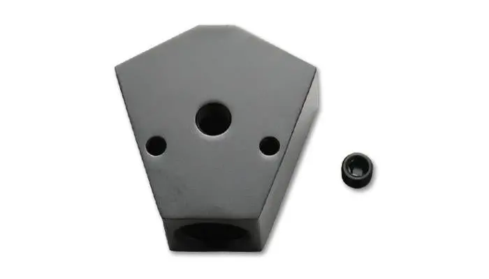 Vibrant Billet Aluminum Y-Block Fitting With 1/8In Npt Port - 3/8In Npt X 3/8In Npt X 3/8In Npt 1