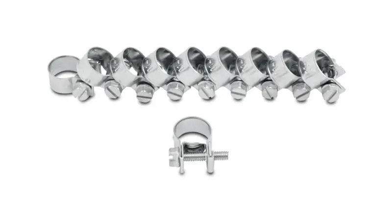 Vibrant Inj Style Mini Hose Clamps 15-17Mm Clamping Range Pack Of 10 Zinc Plated Mild Steel (12238) 1
