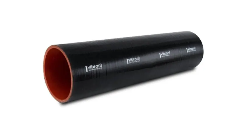 Vibrant Silicone Straight Hose Coupler 0.875In Id X 12.00In Long - Gloss Black 1