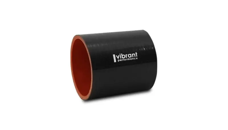 Vibrant Silicone Straight Hose Coupler 3.75In Id X 3.00In Long - Gloss Black 1