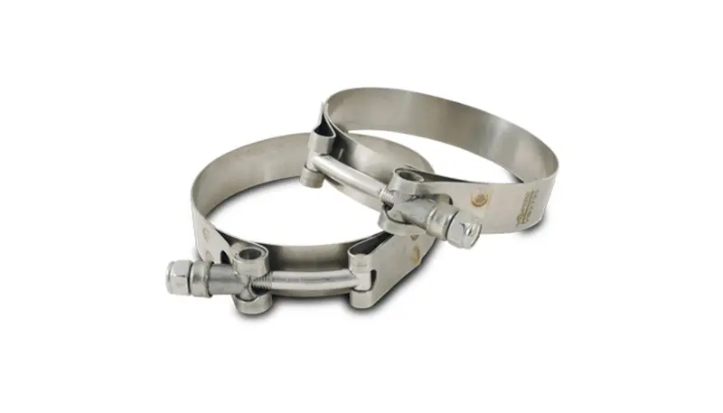 Vibrant Ss T-Bolt Clamps Pack Of 2 Size Range: 2.27In To 2.63In O.D. For Use With 2In I.D. Couplings (2791) 1