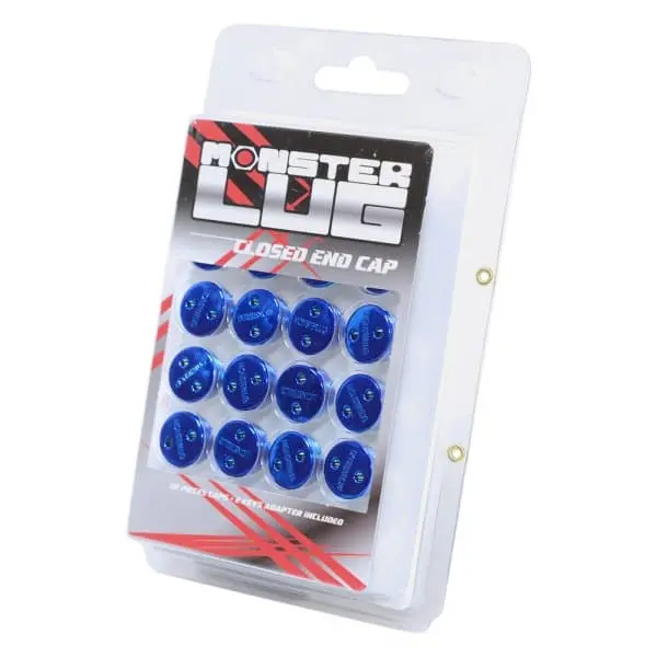 Wheel Mate Monster Lug Nut Caps - Blue 14X1.50 1