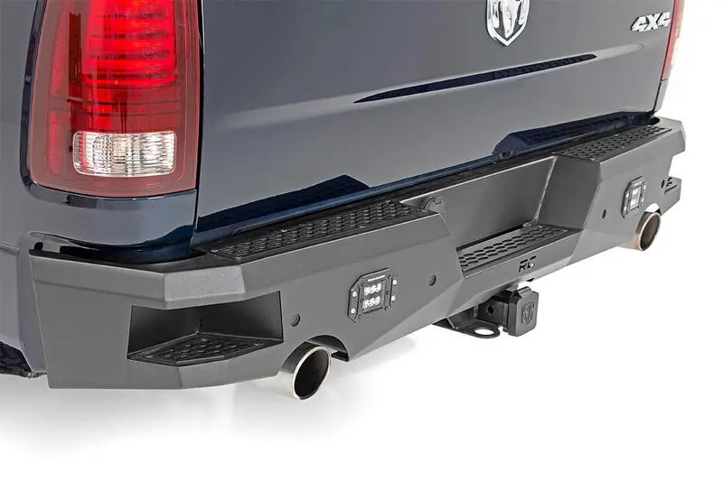 Rough Country 10775 Heavy-Duty Led Rear Bumper – For 2009–2018 Ram 1500, Integrated Lighting & Tow Points 1