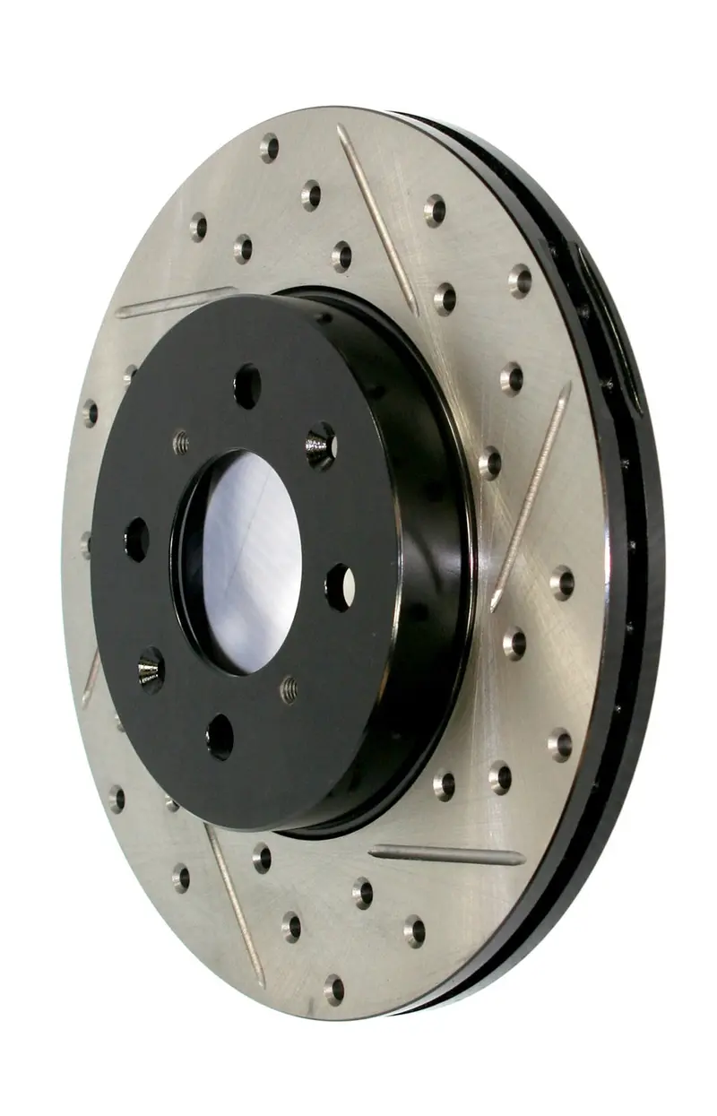 Stoptech 127.61047Cl Stoptech Sport Cryo Drilled/Slotted Brake Rotor; Front Left 1