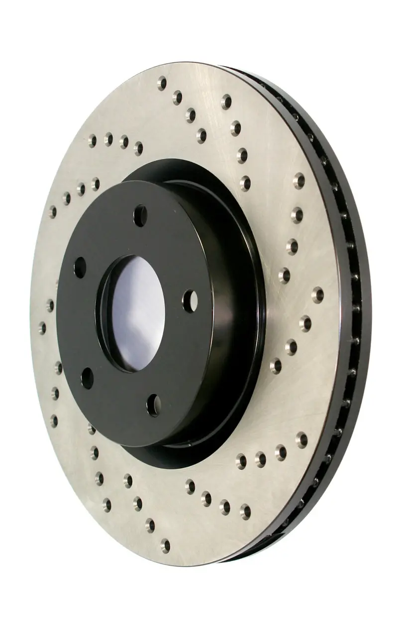 Stoptech 128.63037Cl Cryo-Treated Cross-Drilled Rear Left Brake Rotor 1