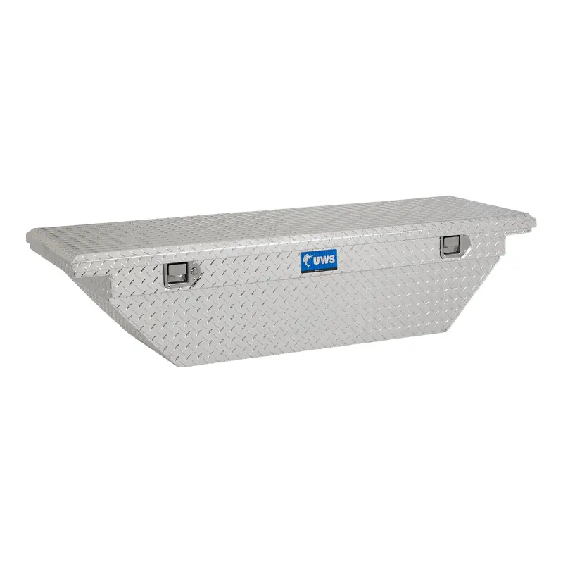 Uws Heavy-Duty Angled Crossover Truck Tool Box – 63-Inch Bright Aluminum With Low-Profile Design (Ec10291) 1